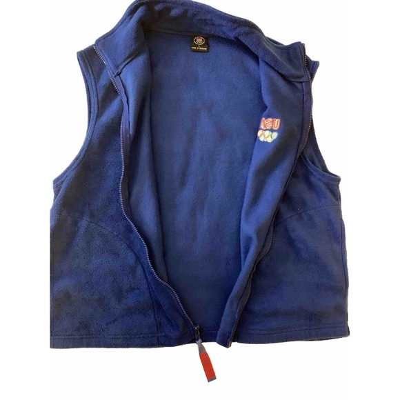 United States USA Men's Size Large Blue Fleece Vest Zip Up - Picture 7 of 7